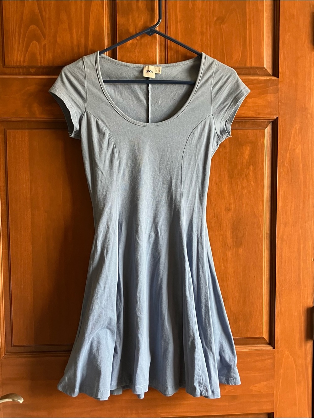 ASOS Pale Blue Scoop-Neck Fit & Flare Tunic